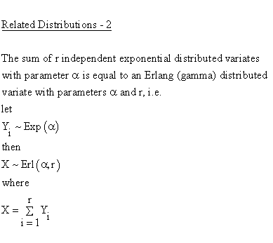 Statistical Distributions - Erlang Distribution - Related Distributions 2- Erlang Distribution versus Exponential Distributions