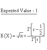 Statistical Distributions - Inverted Gamma Distribution - Expected Value 1