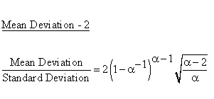 Statistical Distributions - Pareto Distribution - Mean Deviation 2
