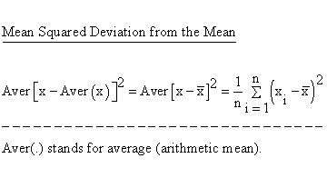 what is the average squared deviation from the mean