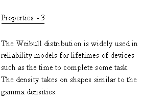 Statistical Distributions - Weibull Distribution - Properties 3 - Reliability Models