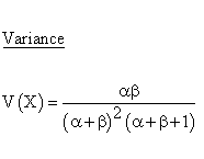 Continuous Distributions - Beta Distribution - Variance