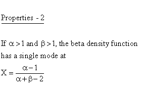 Statistical Distributions - Beta Distribution - Properties 2 - Single Mode