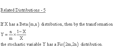 Continuous Distributions - Beta Distribution - Related Distributions 5 -
Beta Distribution versus F-Distribution