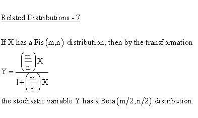 Continuous Distributions - Beta Distribution - Related Distributions 7 -
Beta Distribution versus F-Distribution