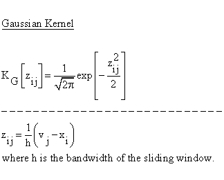 Descriptive Statistics - Density Trace - Gaussian Kernel