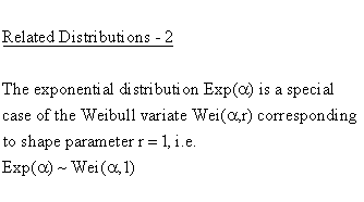 Statistical Distributions - Exponential Distribution - Related Distributions 2 - Exponential Distribution versus Weibull Distribution
