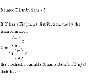 Statistical Distributions - Fisher F-Distribution - Related Distributions5 - Fisher F-Distribution versus Beta Distribution