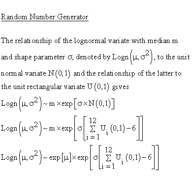 Lognormal Distribution - Random Number Generator