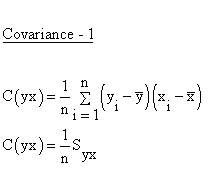 Descriptive Statistics - Simple Linear Regression - Covariance - Covariance 1