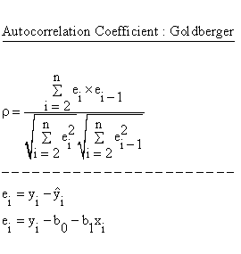 Descriptive Statistics - Simple Linear Regression - Autocorrelation - Goldberger
