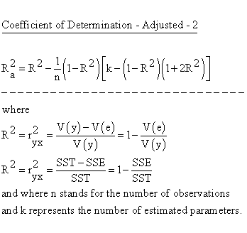 Descriptive Statistics - Simple Linear Regression - Determination Coefficient - Coefficient ofDetermination - Adjusted - 2