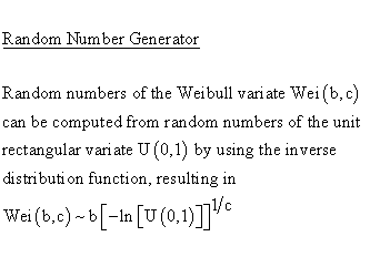 Weibull Distribution - Random Number Generator