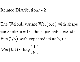 Continuous Distributions - Weibull Distribution - Related Distributions 2- Weibull Distribution versus Exponential Distribution